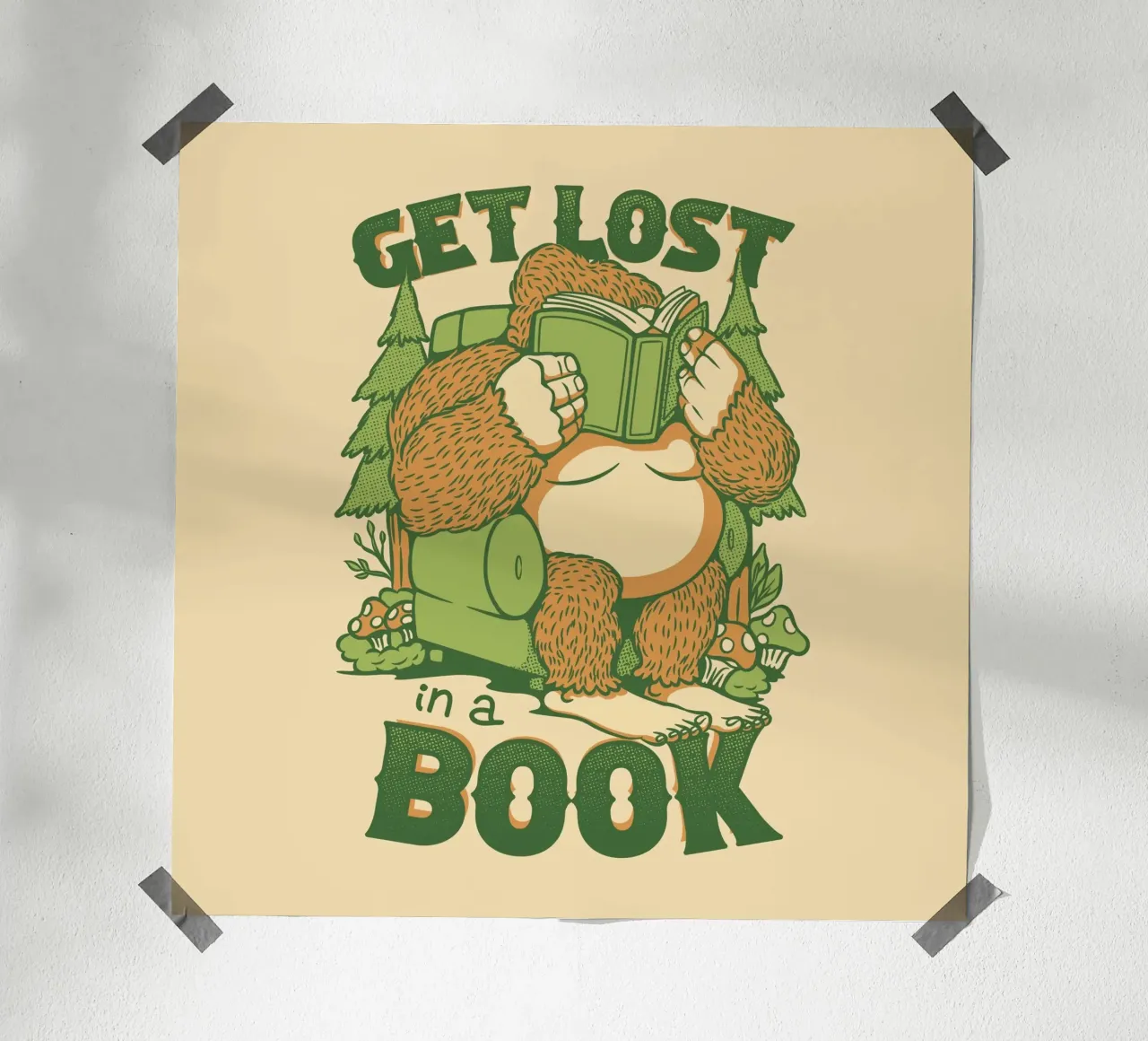 Perdersi - In un libro Sasquatch poster da Tobe Fonseca