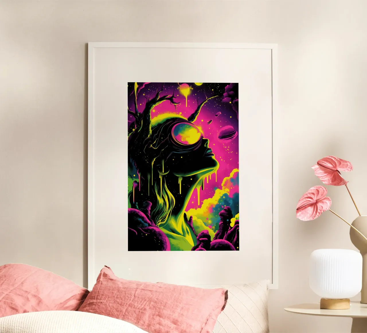 Enter Subconsciousness | Psychedelic NEON Art poster by Autofocus