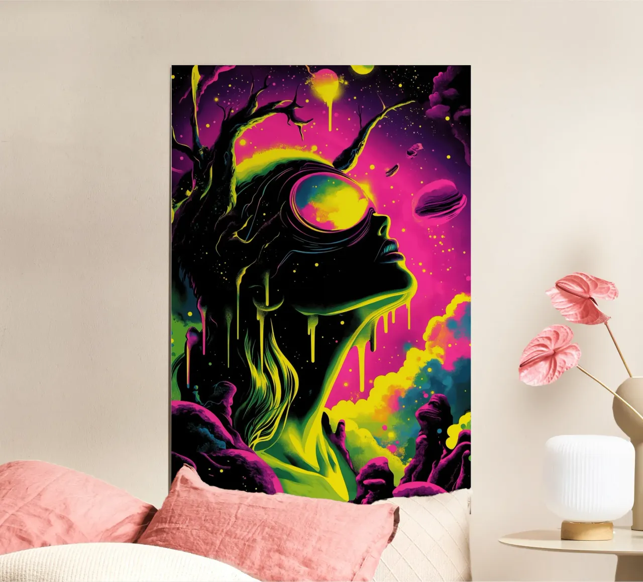 Enter Subconsciousness | Psychedelic NEON Art poster by Autofocus