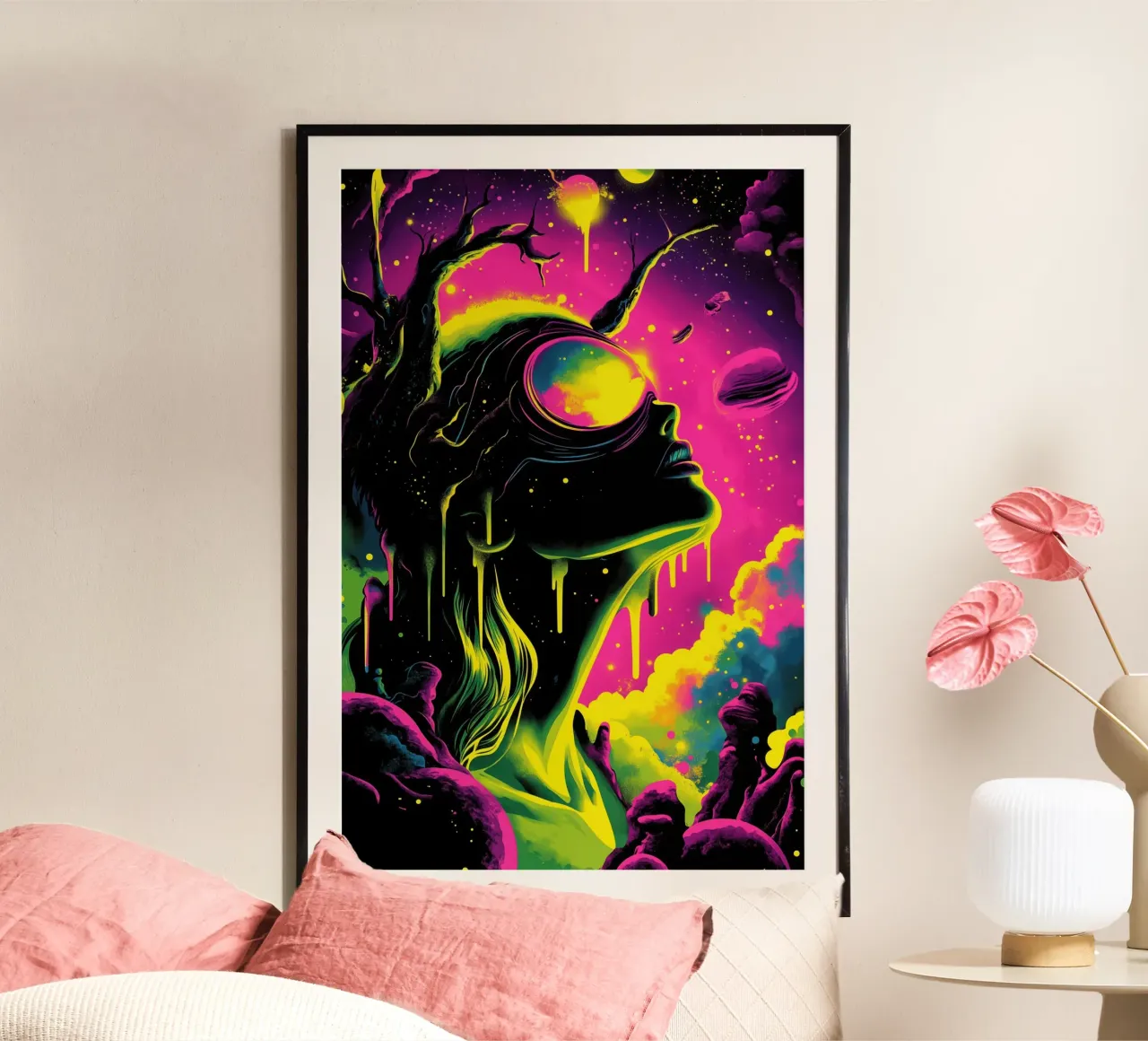 Enter Subconsciousness | Psychedelic NEON Art poster by Autofocus