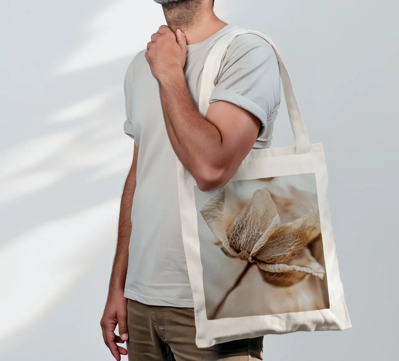 Dry Flower Detail No 3 borsa in juta da treechild