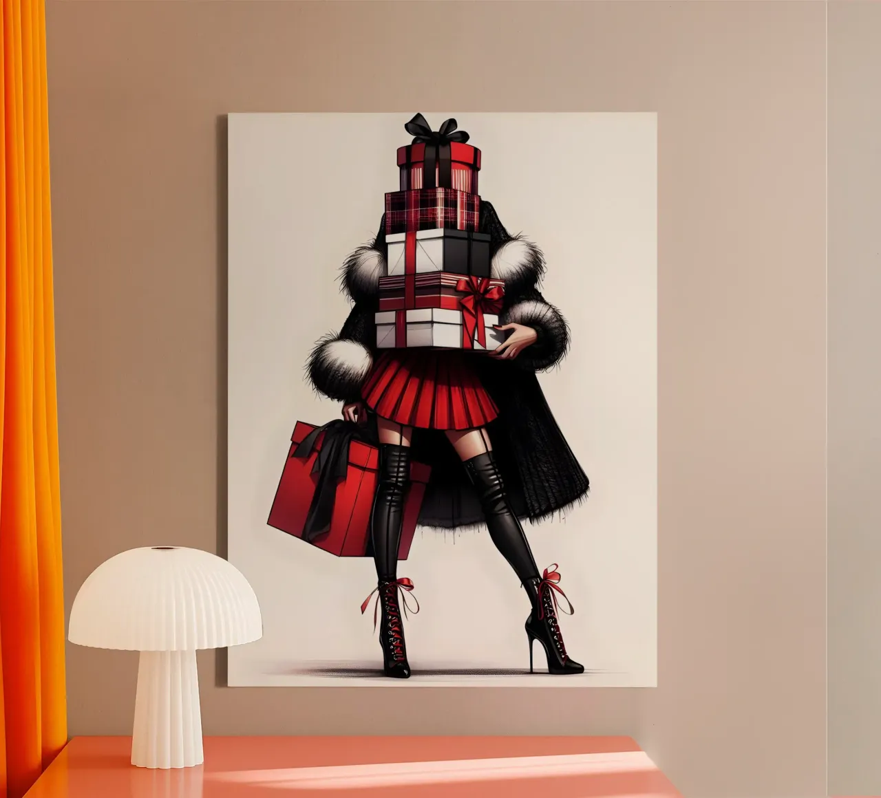 KERSTINKOOPLIJST canvas met Baklijst van ARTOMATIC