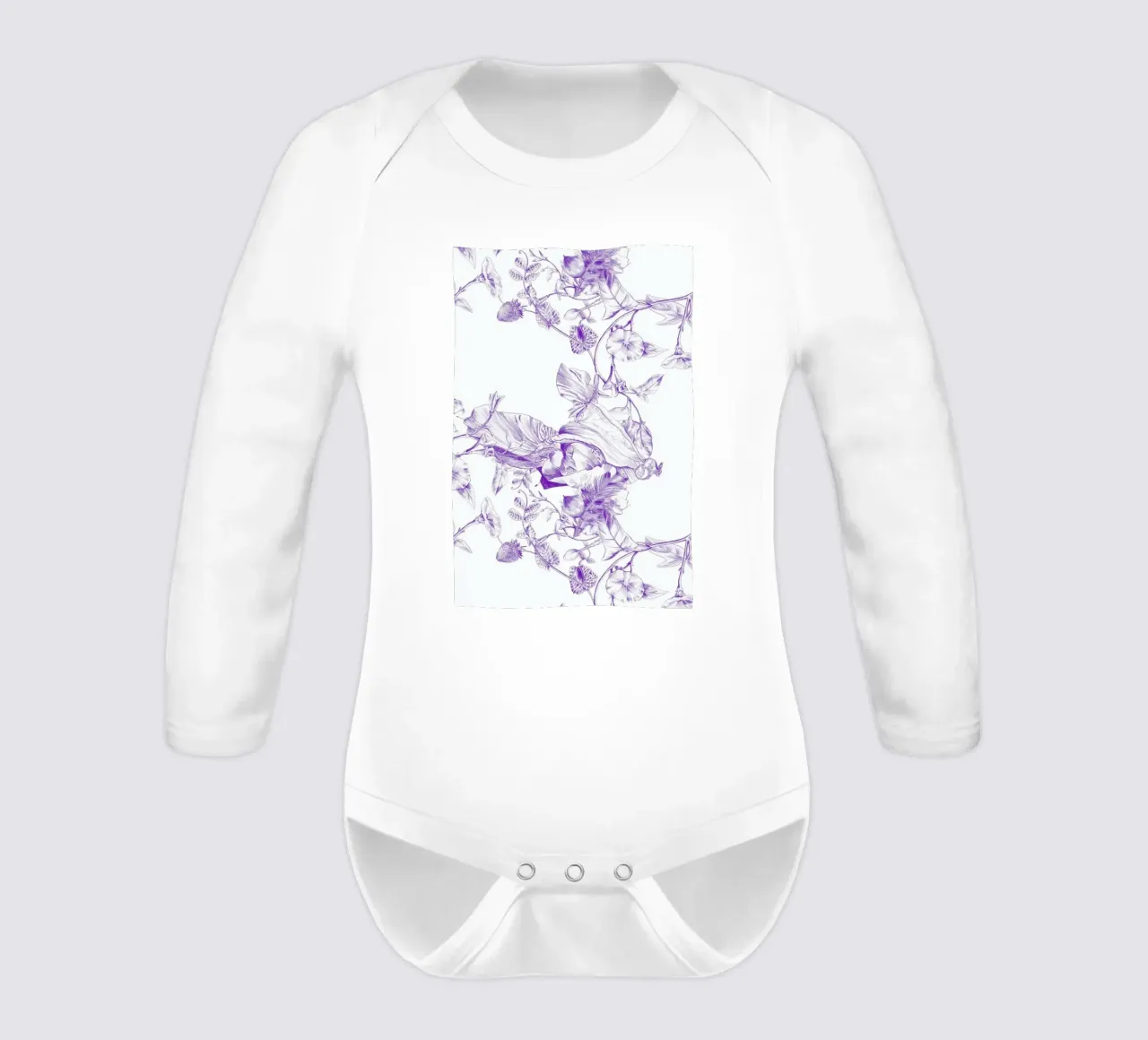 Jeweled Botanist body neonato maniche lunghe da La Scarlatte