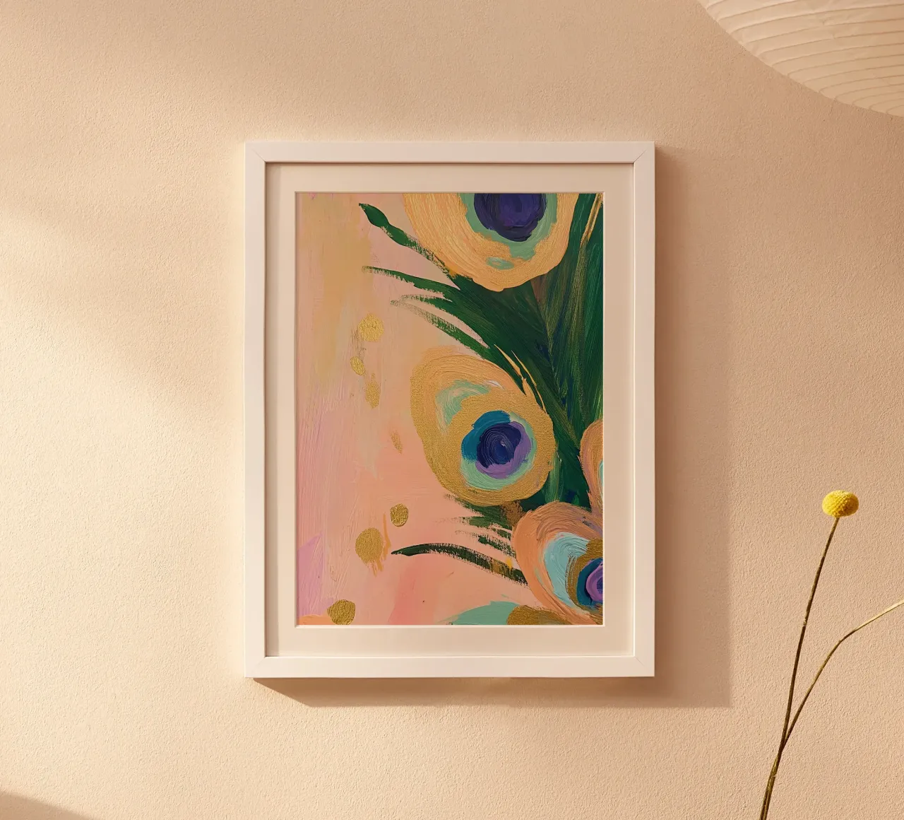 Piume di pavone poster con telaio in alluminio da Euphoria Theresa
