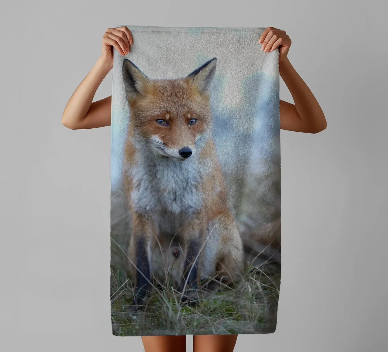 Red Fox in the dunes asciugamano da bagno da Tom's Wildlife