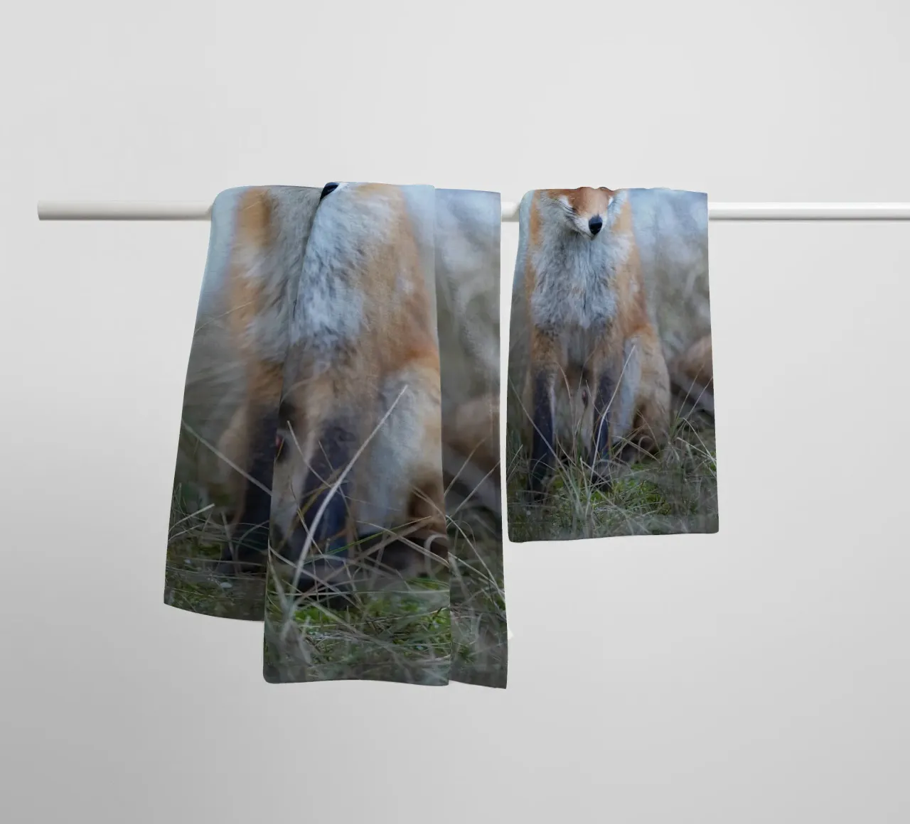 Red Fox in the dunes asciugamano da bagno da Tom's Wildlife