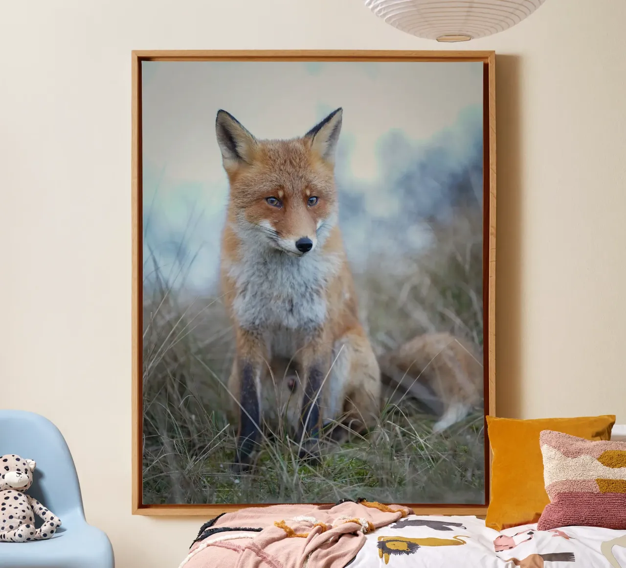 Red Fox in the dunes tela con Cornice a cassetta da Tom's Wildlife