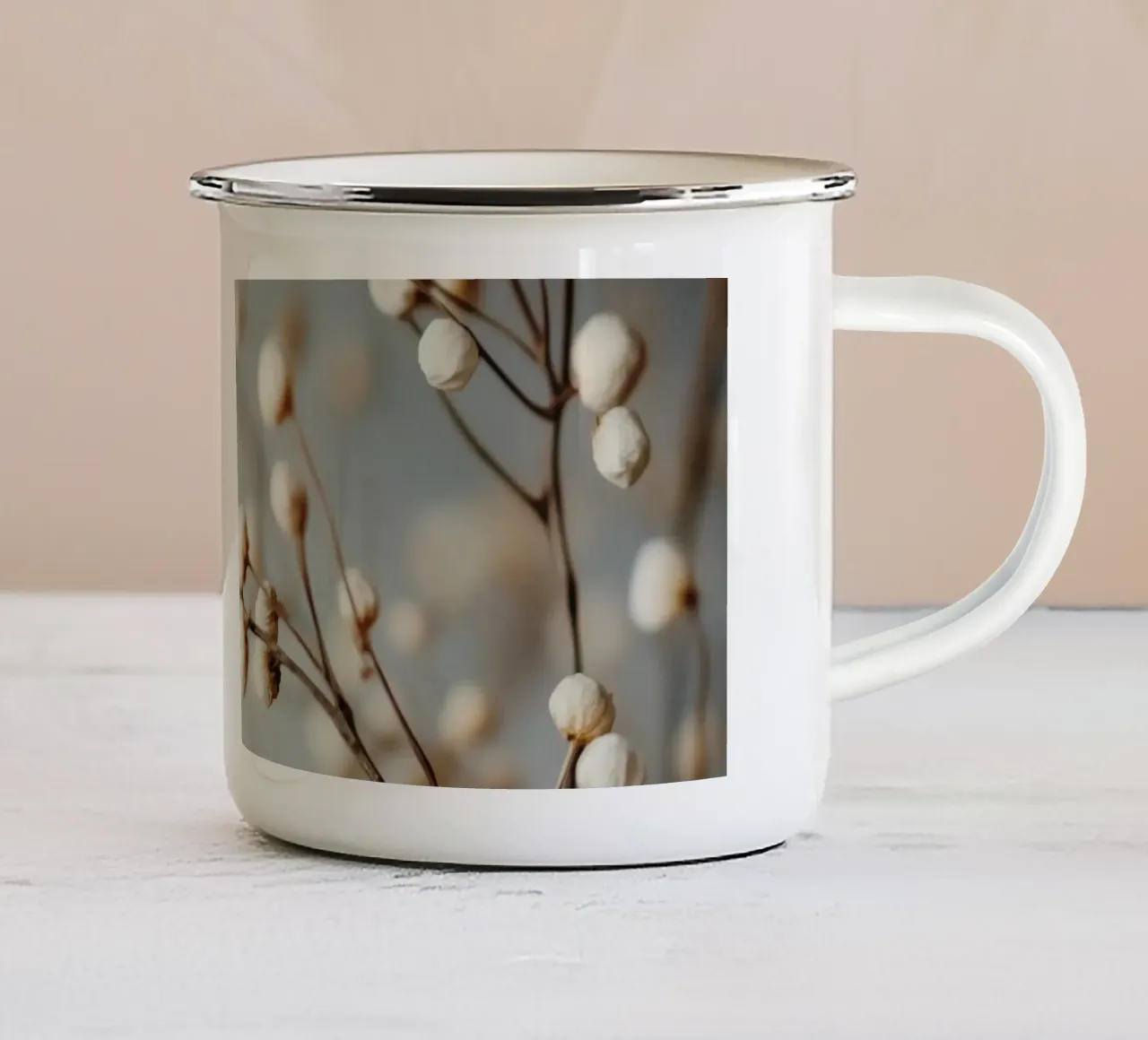 Dry Flower Detail No 4 tazza in smalto da treechild