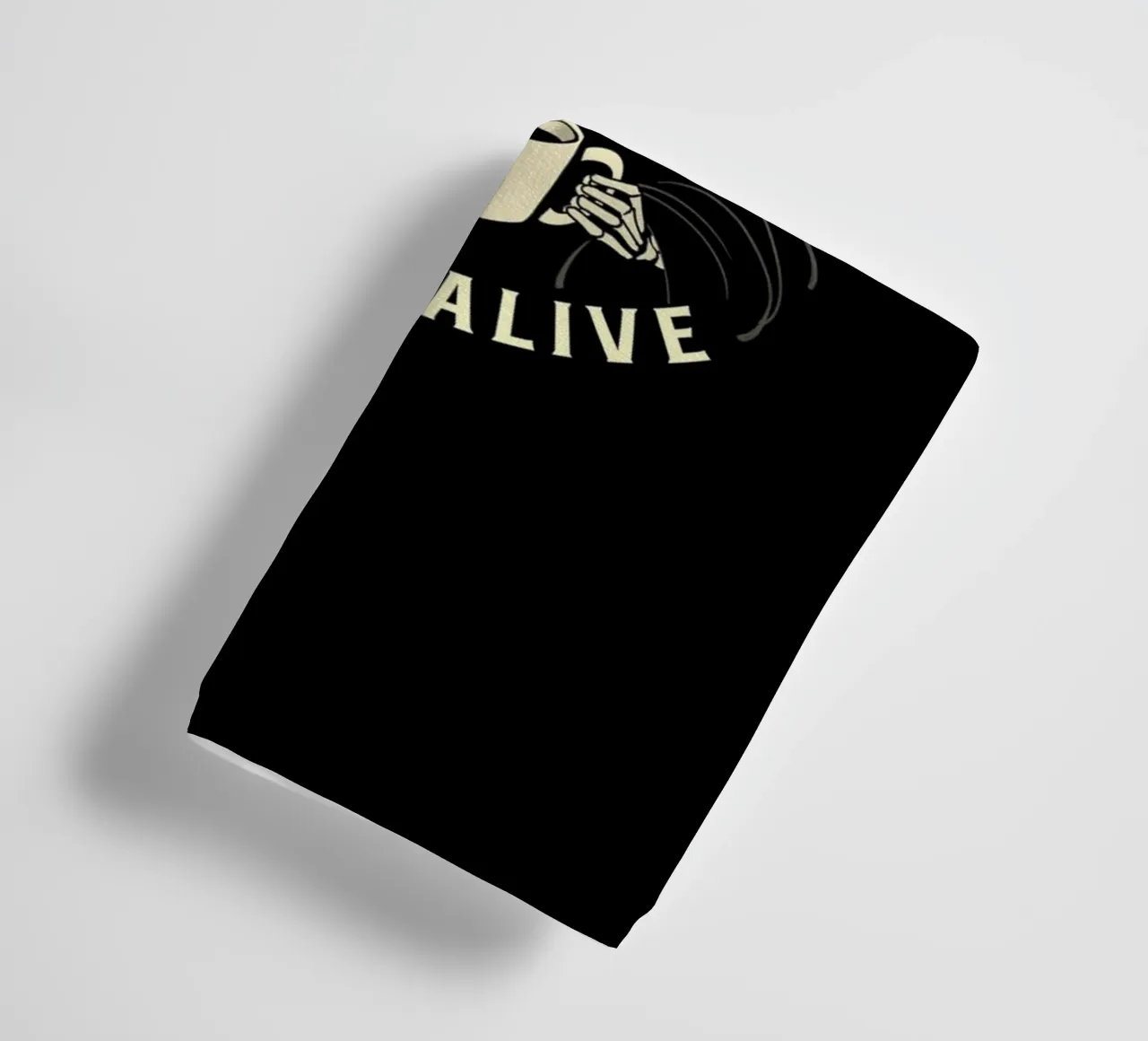 Without Coffee I'm Un-Alive Death towel by Tobe Fonseca