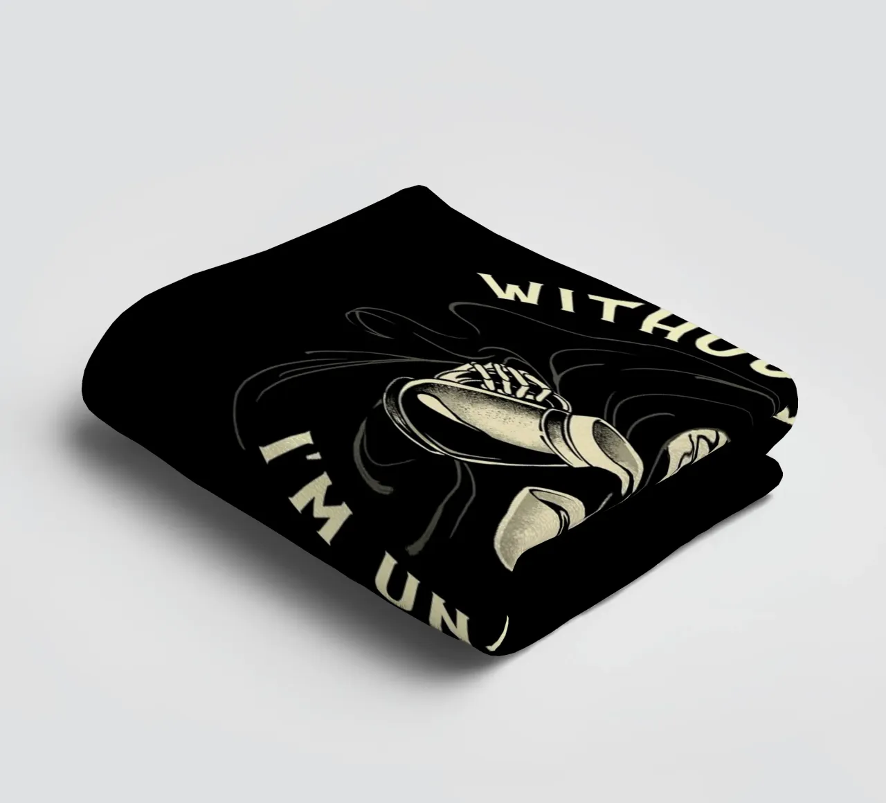 Without Coffee I'm Un-Alive Death towel by Tobe Fonseca