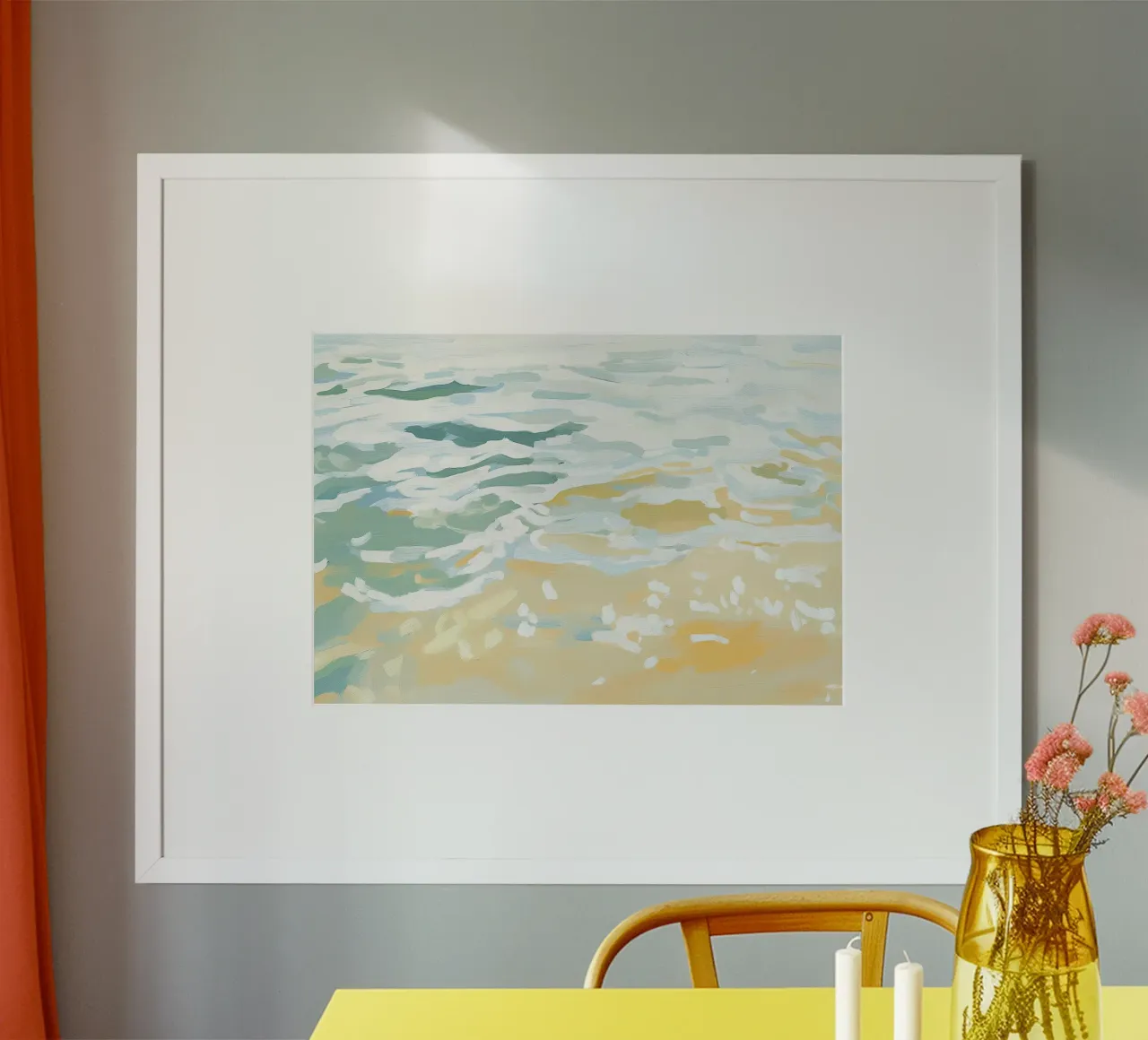Oceano Mare Fauvismo minimalista poster con telaio in plastica da Euphoria Theresa
