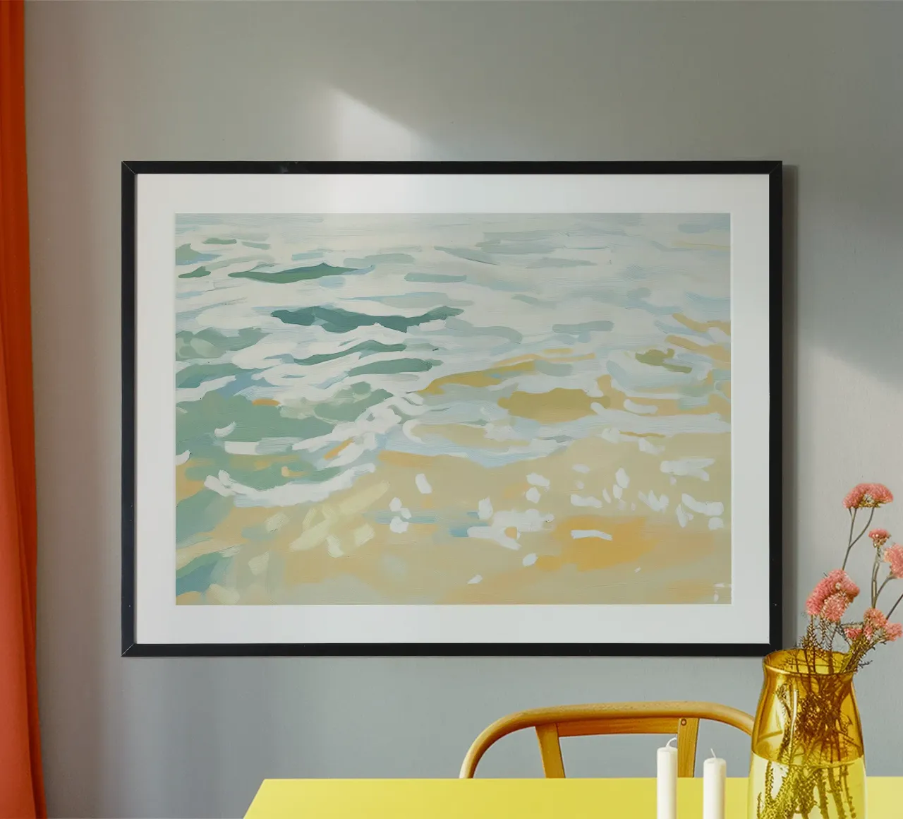 Oceano Mare Fauvismo minimalista poster con telaio in plastica da Euphoria Theresa