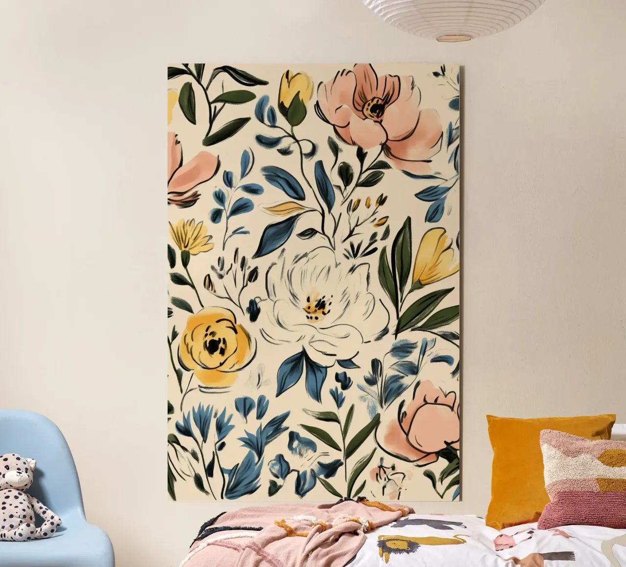 Kleurrijk bloemenpatroon forex-plaat van Melloi Art Print
