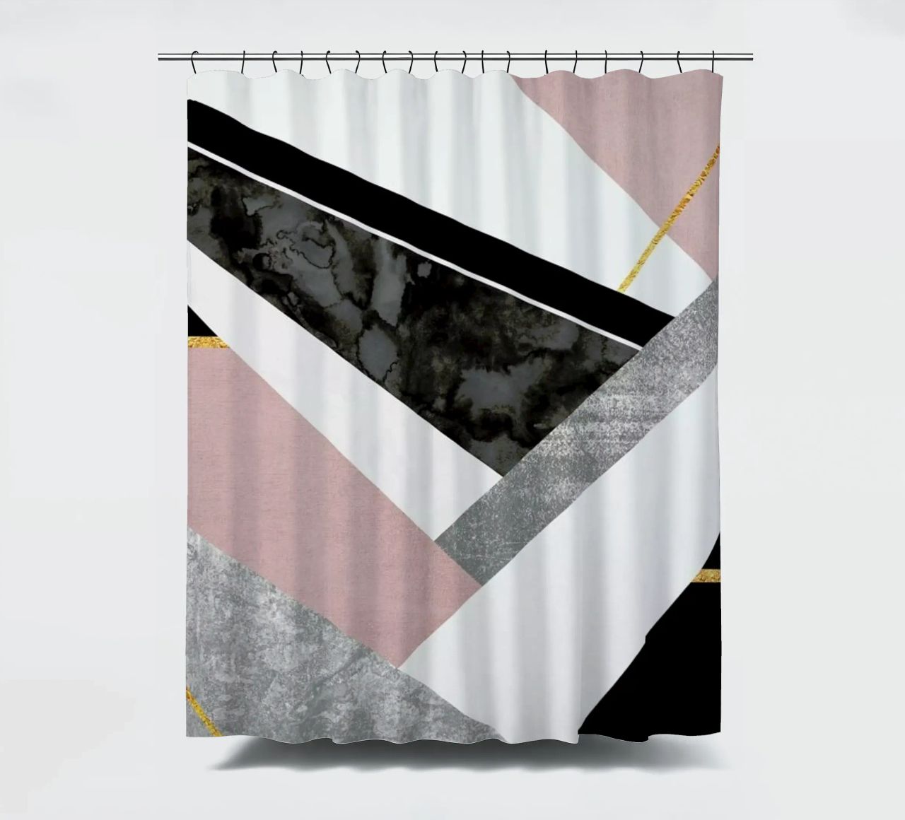 Lines & Layers Duschvorhang von Elisabeth Fredriksson