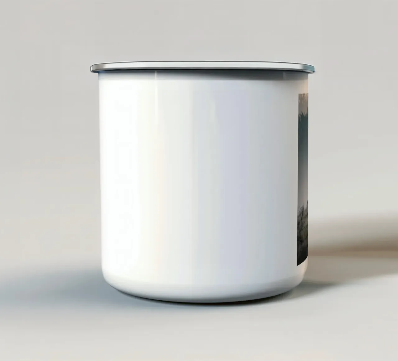 Daini nella nebbia tazza in smalto da Tom's Wildlife