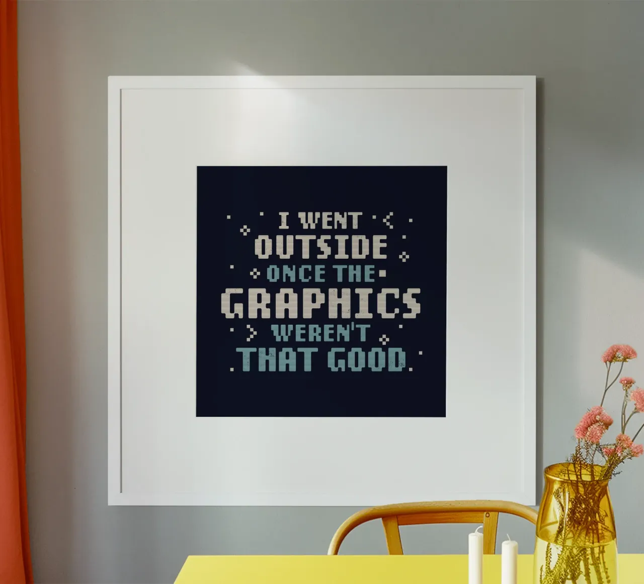 Sono uscito una volta La grafica non era così buona poster con telaio in alluminio da Tobe Fonseca