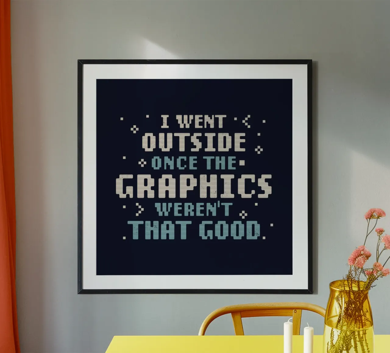 Sono uscito una volta La grafica non era così buona poster con telaio in alluminio da Tobe Fonseca