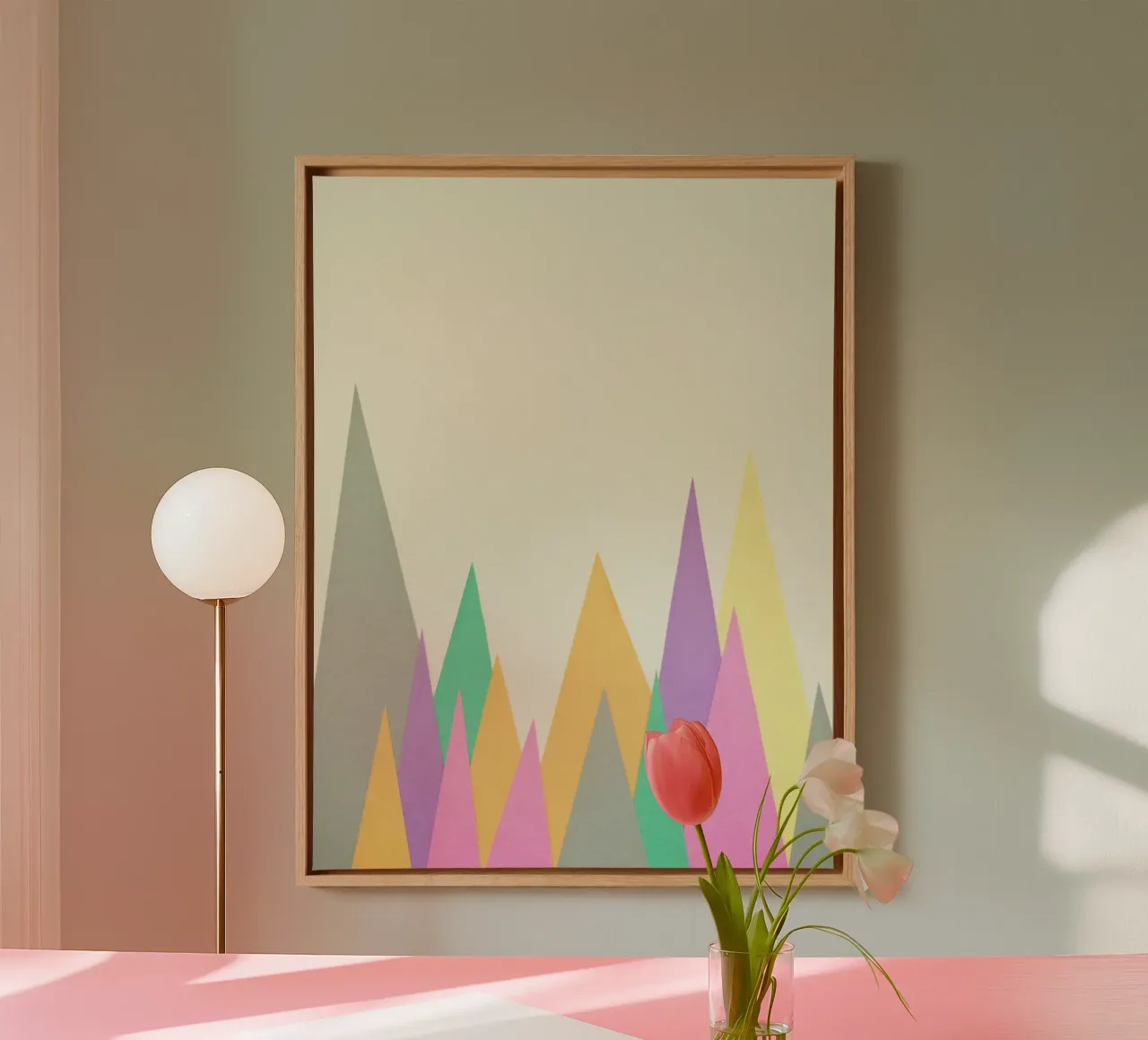 Pastel Peaks canvas by Cassia Beck Collage