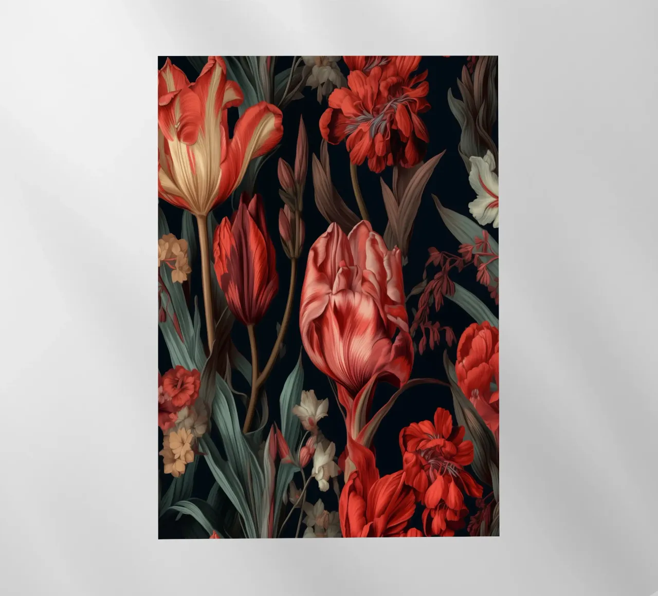 Fiori di tulipani rossi pellicola backlit da Justyna Jaszke JBJart