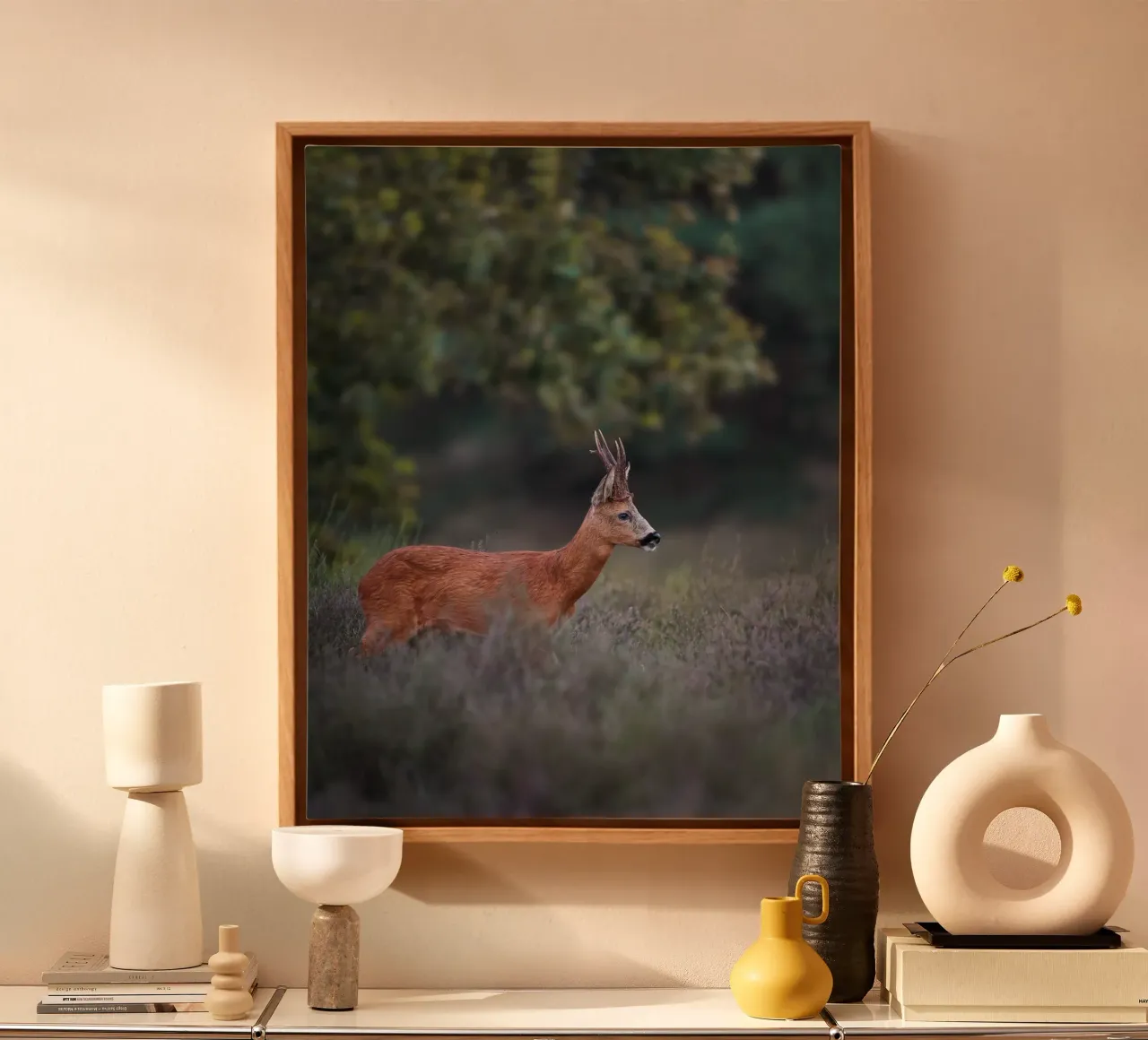 Capriolo tela con Cornice a cassetta da Tom's Wildlife