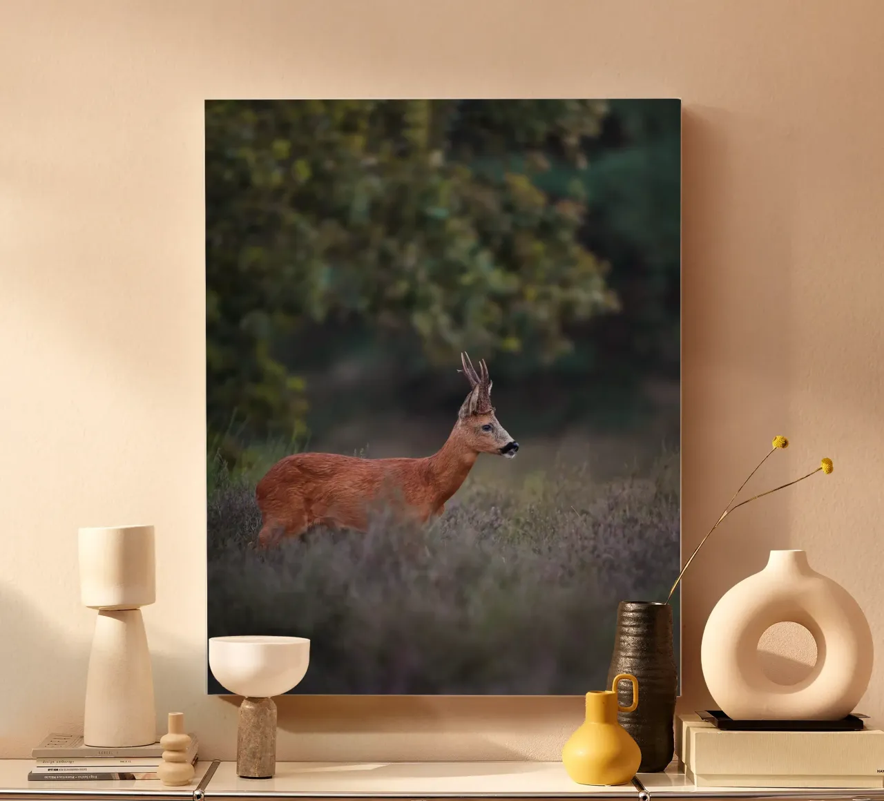 Capriolo tela con Cornice a cassetta da Tom's Wildlife