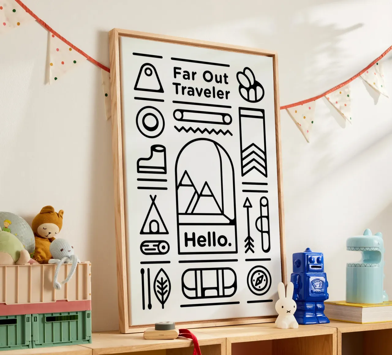 Far Out Traveler tela con Cornice a cassetta da Tyler Dale
