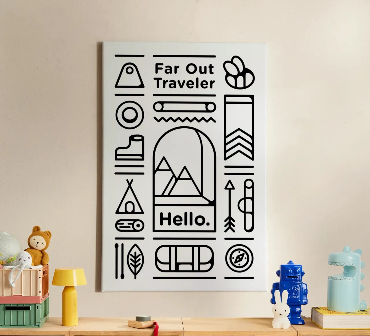 Far Out Traveler tela con Cornice a cassetta da Tyler Dale