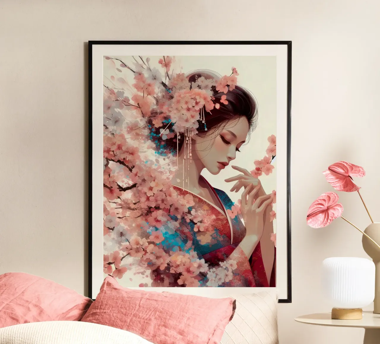 La bellezza dei fiori di ciliegio carta hahnemühle da Digital Naive