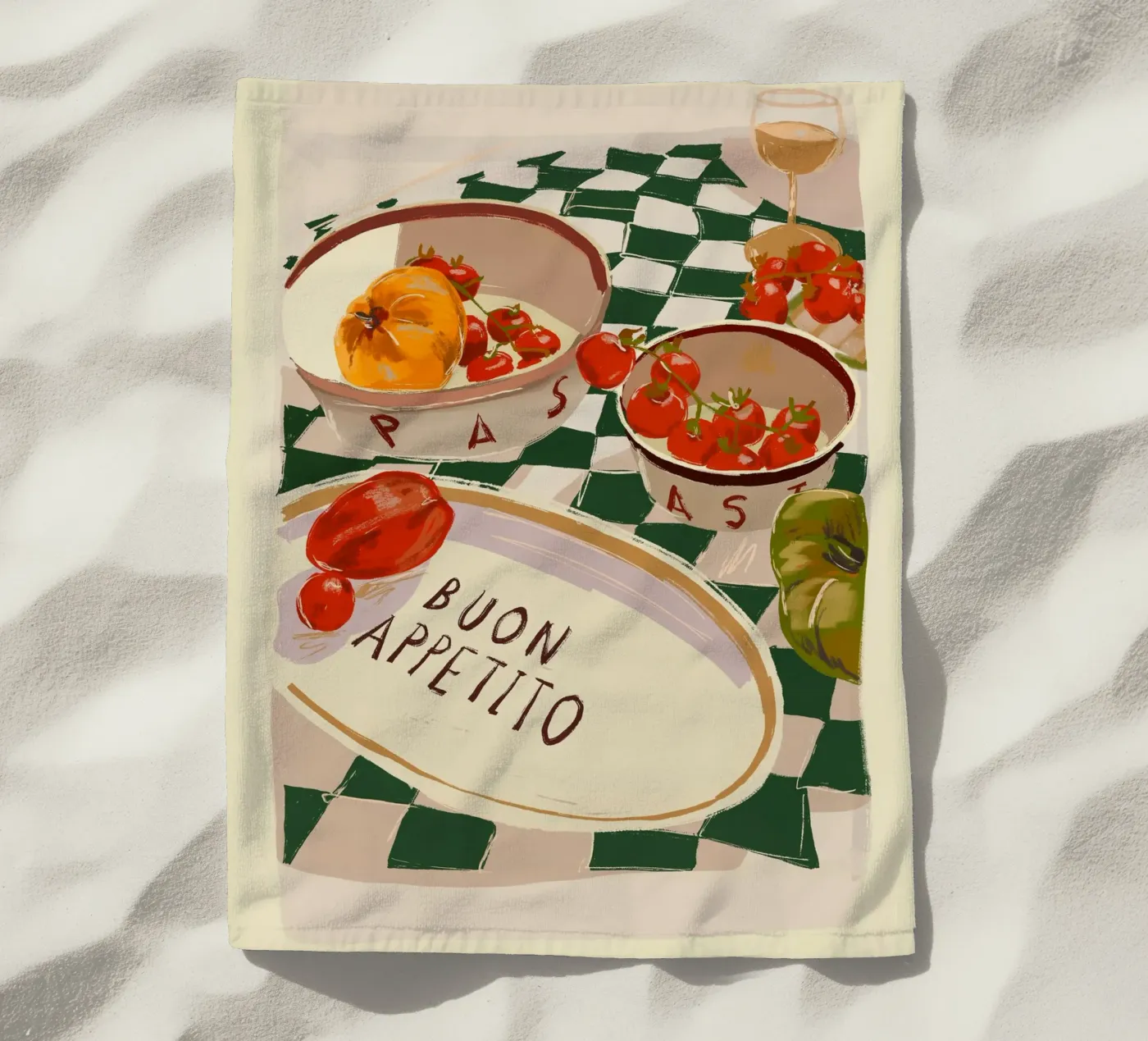 Buon Appetito telo mare da ThingDesign