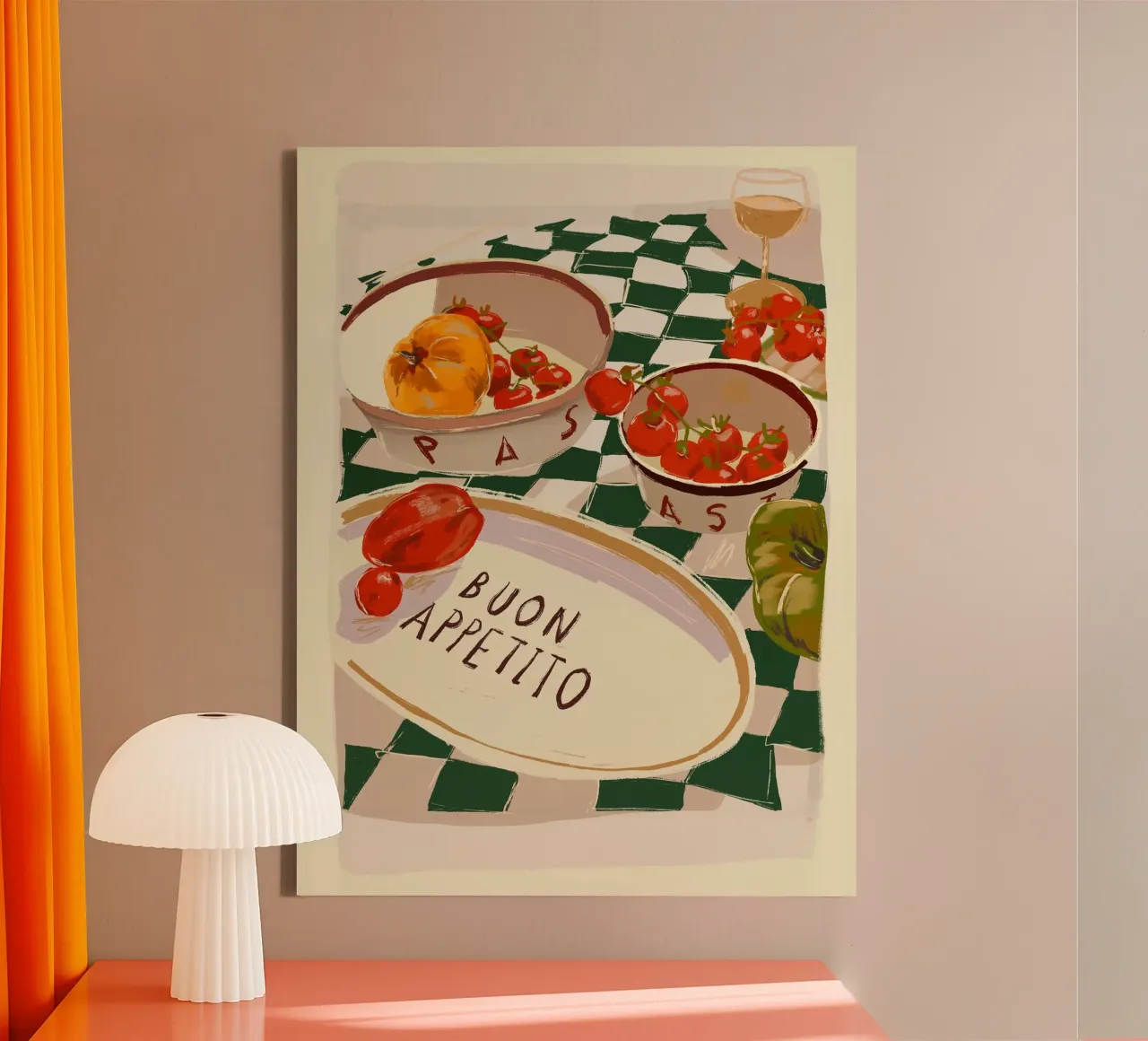 Buon Appetito tela con Cornice a cassetta da ThingDesign