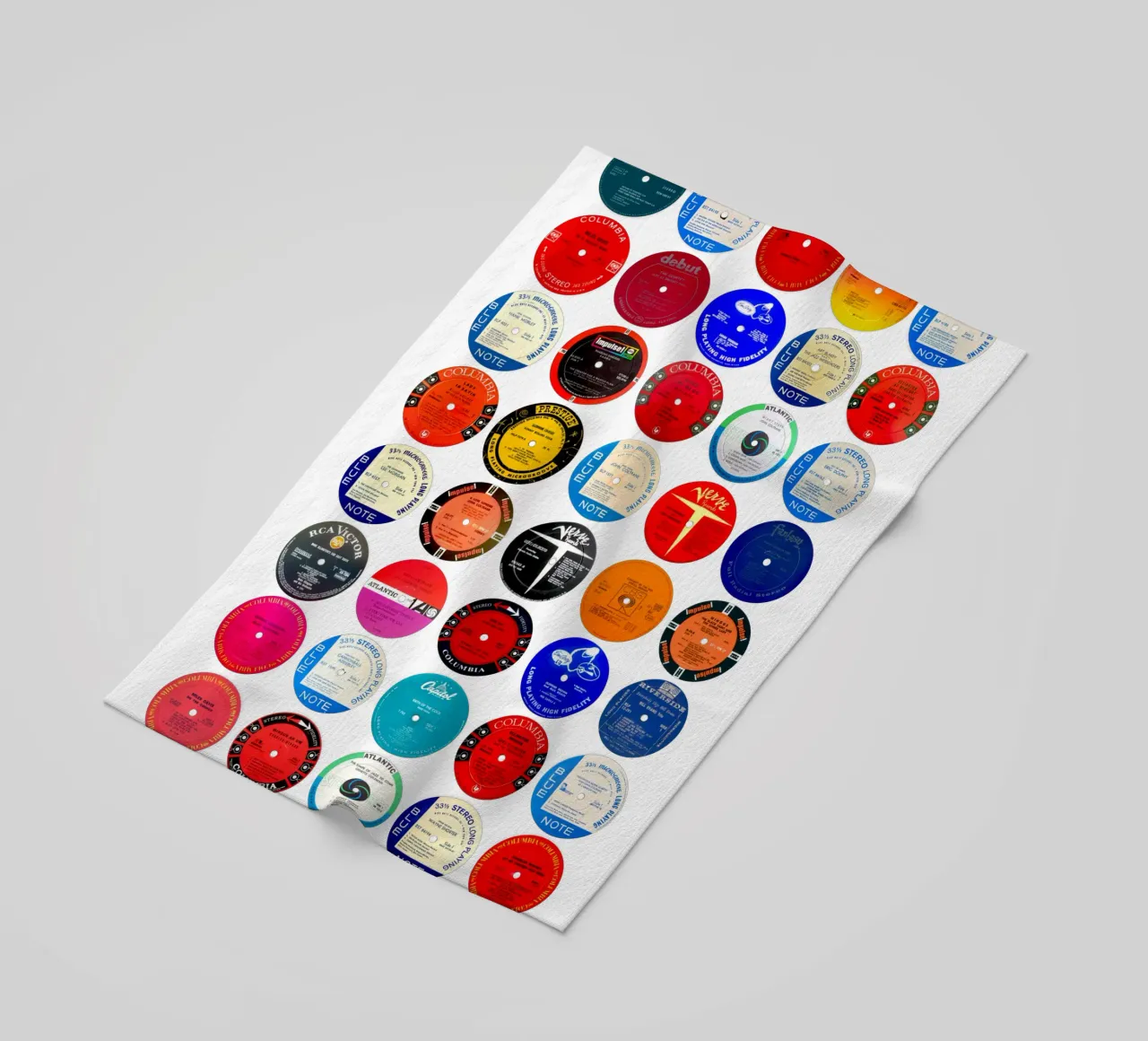 Jazz Vinyl Print - Album di jazz classico telo mare da MrMustardPrints