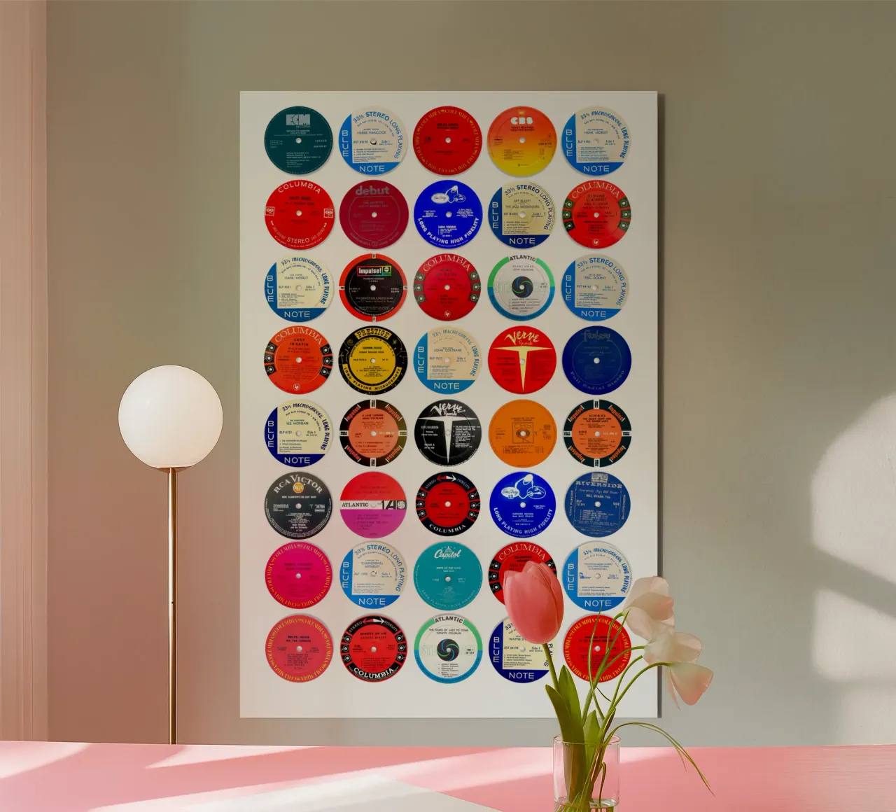 Jazz Vinyl Print - Album di jazz classico alluminio dibond da MrMustardPrints