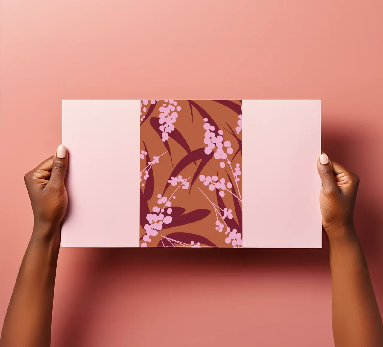 Rustic Bamboo Foliage – Pink and Earthy Botanical Pattern sticker sheet by kookiepixel
