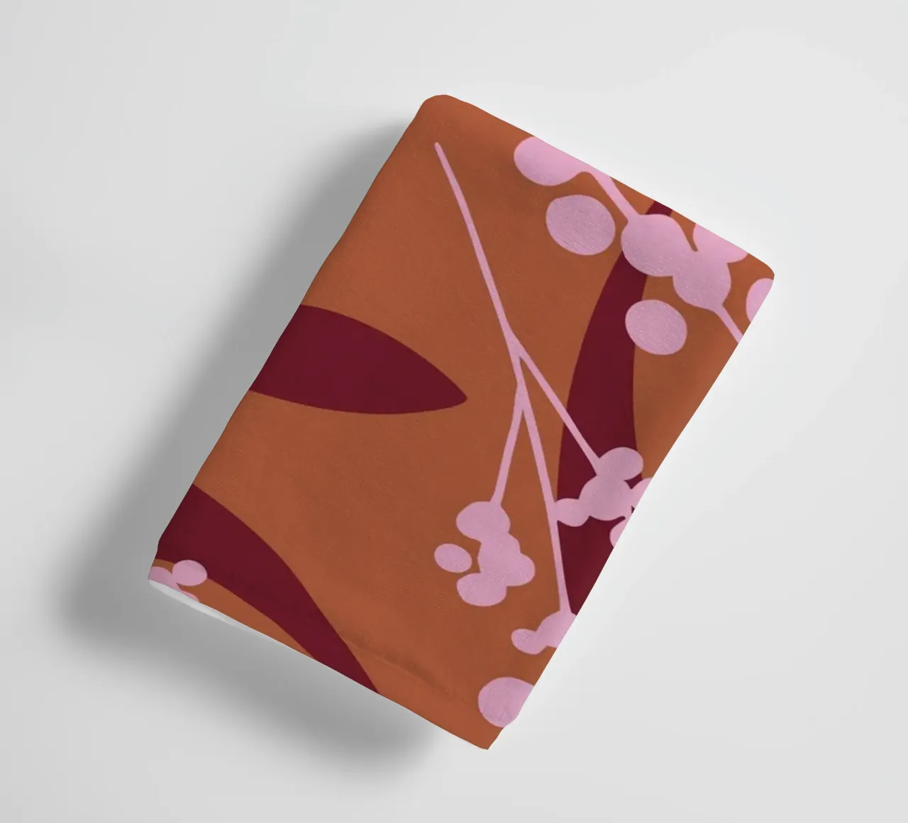 Fogliame di bambù rustico - Motivo botanico rosa e terroso asciugamano da bagno da kookiepixel
