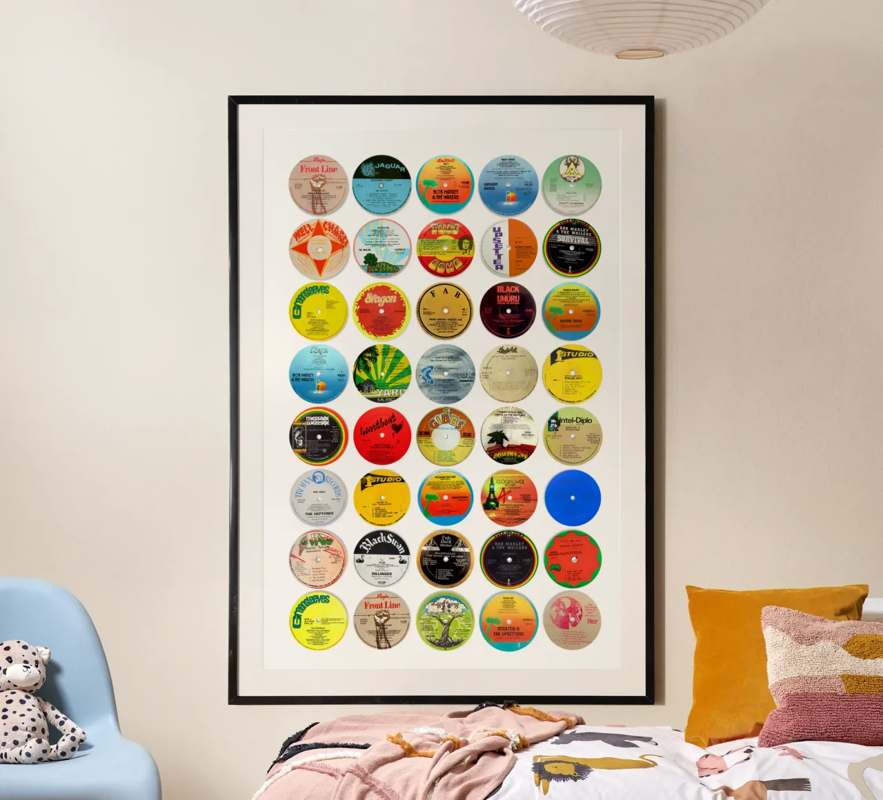 Stampa su vinile del reggae - Album classici del reggae poster da MrMustardPrints