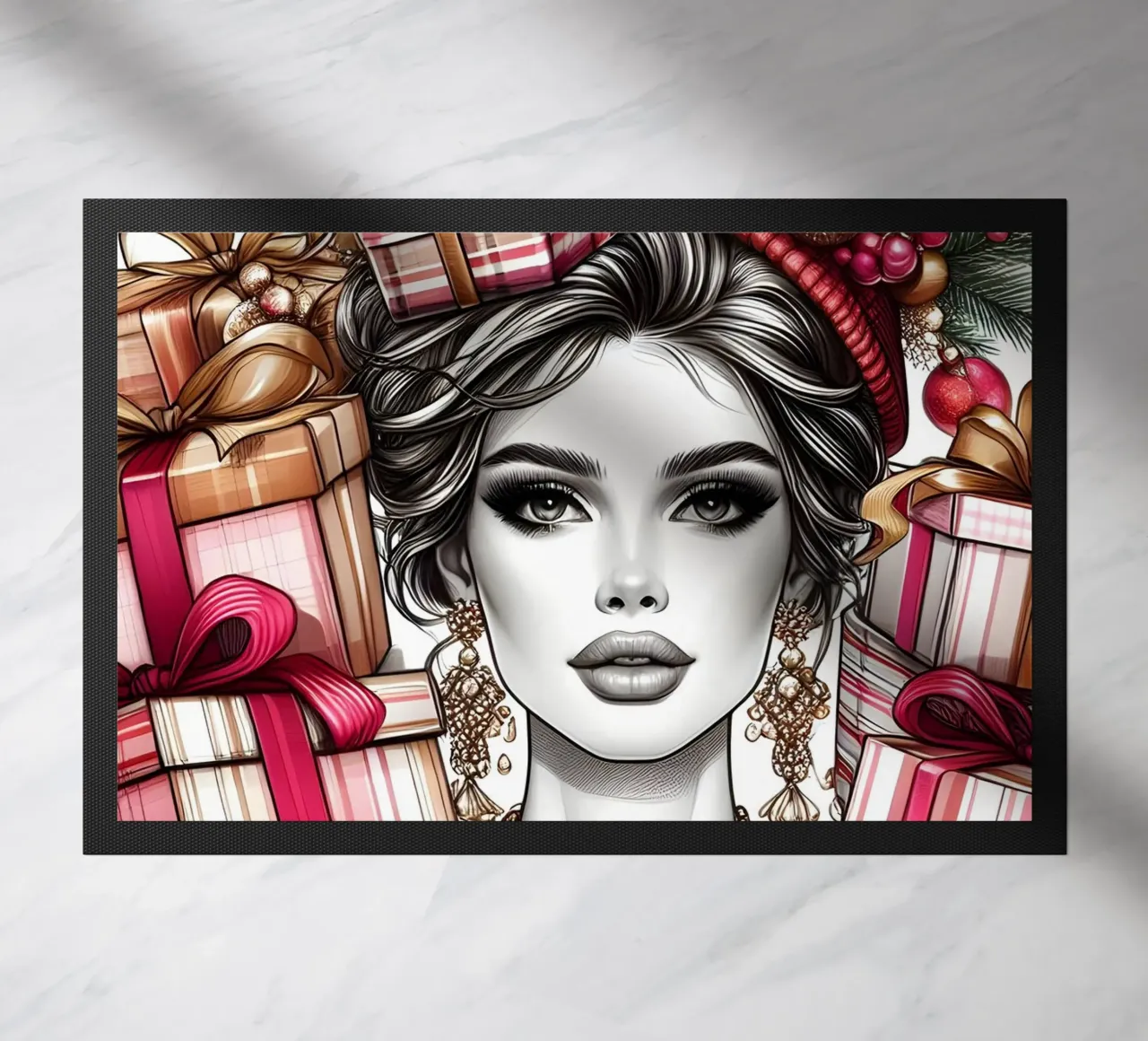 UNWRAP THE MAGIC OF CHRISTMAS doormat by ARTOMATIC