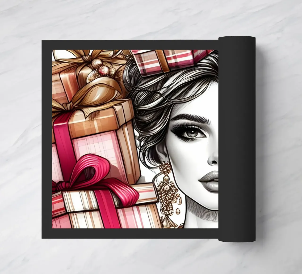 UNWRAP THE MAGIC OF CHRISTMAS doormat by ARTOMATIC