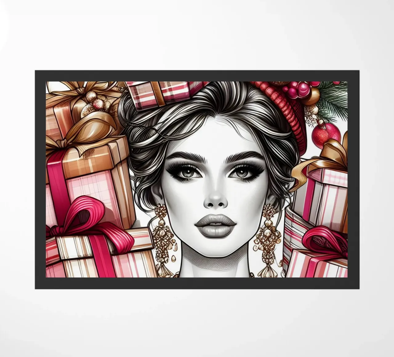 UNWRAP THE MAGIC OF CHRISTMAS doormat by ARTOMATIC