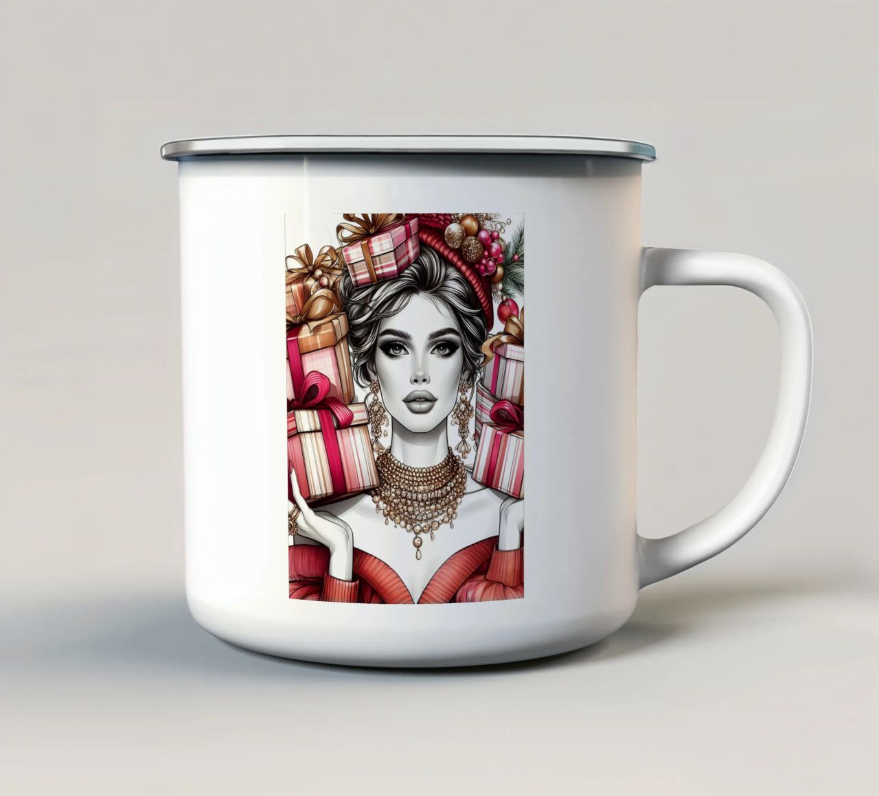 SCARTARE LA MAGIA DEL NATALE tazza in smalto da ARTOMATIC