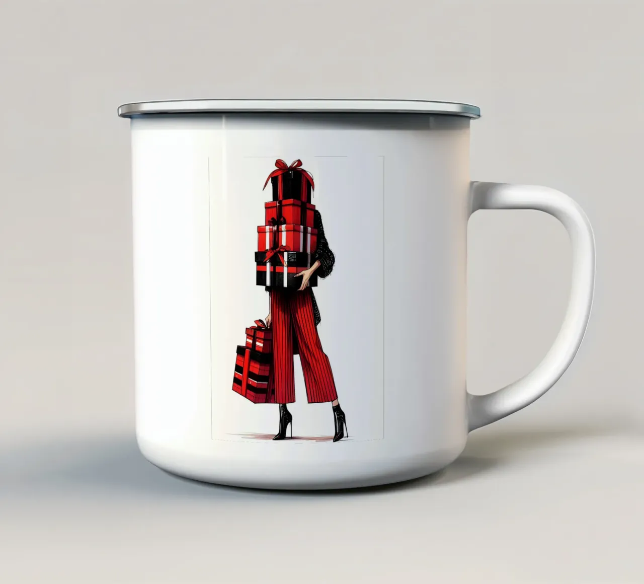 REGALI DI NATALE PERFETTI tazza in smalto da ARTOMATIC