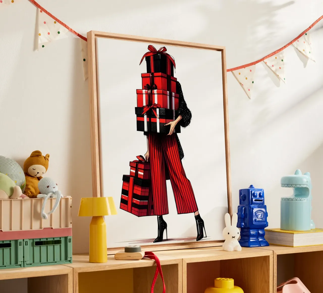PERFEKTE WEIHNACHTSGESCHENKE Leinwand mit Schattenfugenrahmen von ARTOMATIC