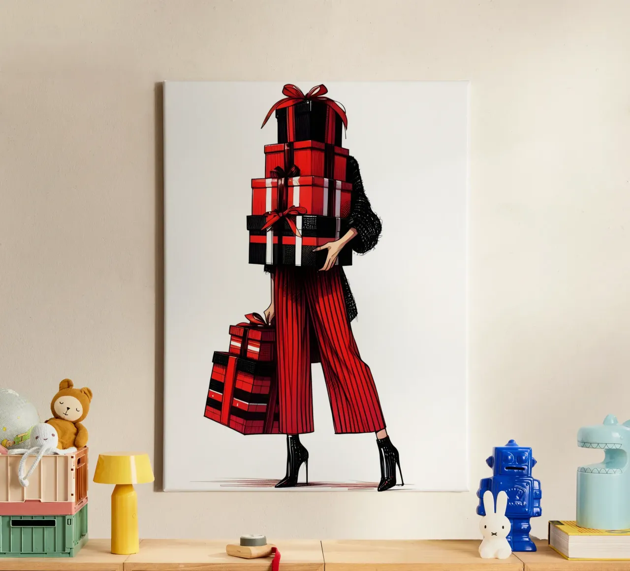PERFEKTE WEIHNACHTSGESCHENKE Leinwand mit Schattenfugenrahmen von ARTOMATIC