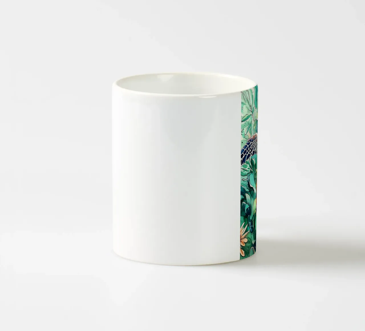 Tartaruga marina arte animale tazza in ceramica da Justyna Jaszke JBJart