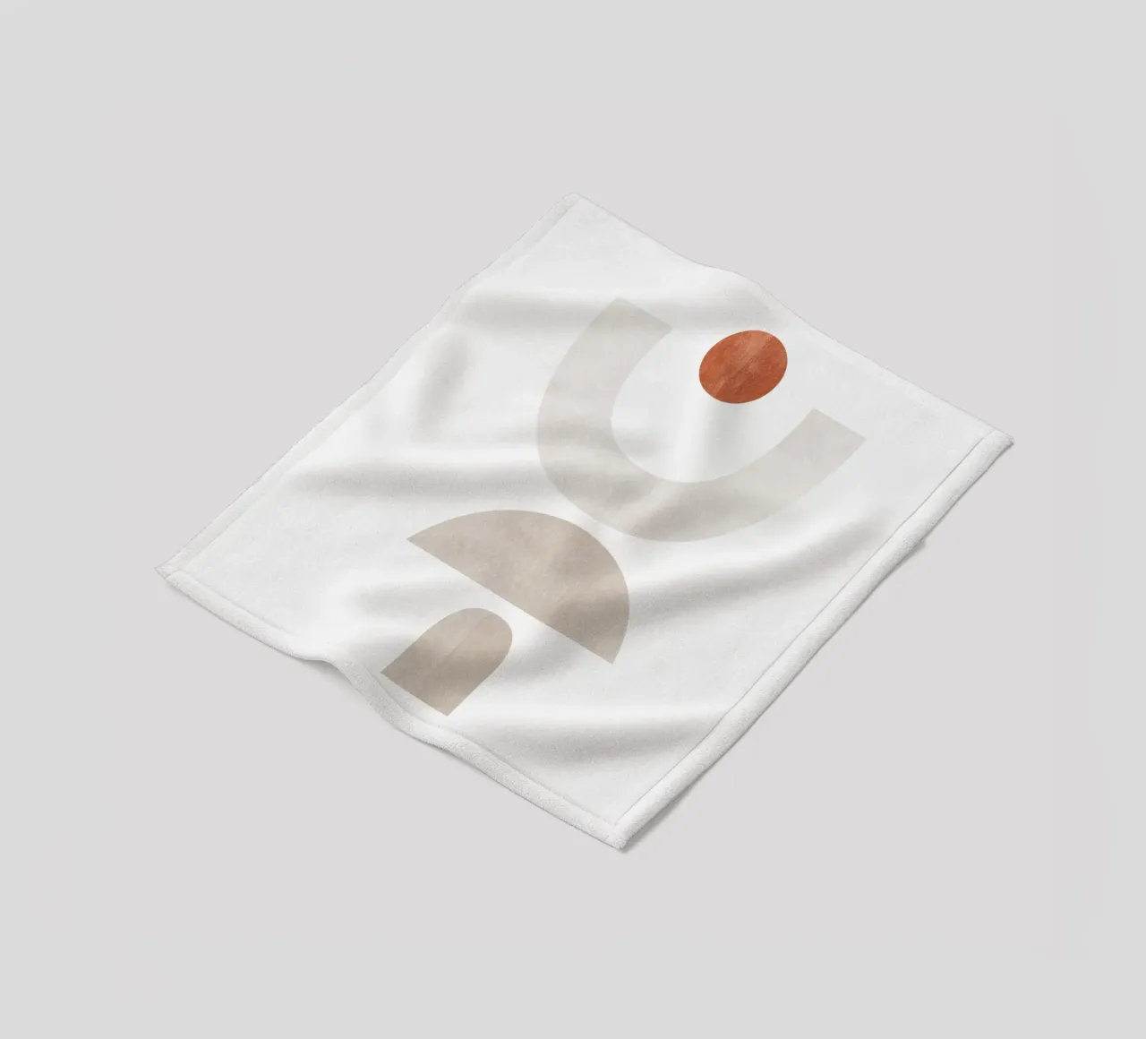 Composizione geometrica astratta minimalista - Composizione 1 coperta in pile da kookiepixel