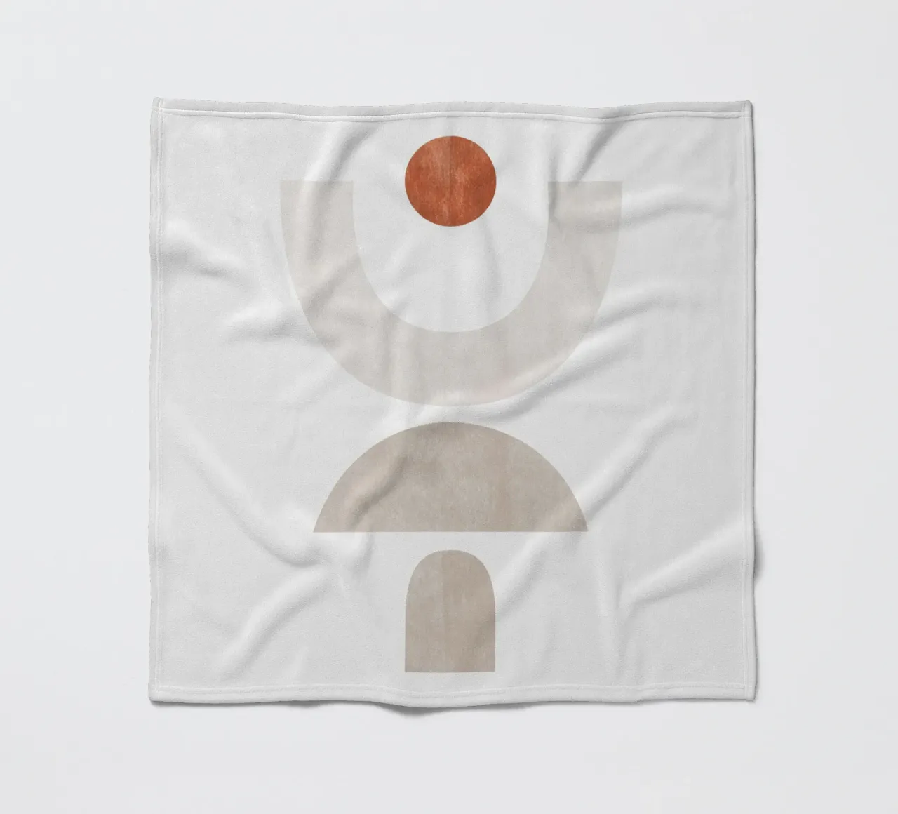 Composizione geometrica astratta minimalista - Composizione 1 coperta in pile da kookiepixel