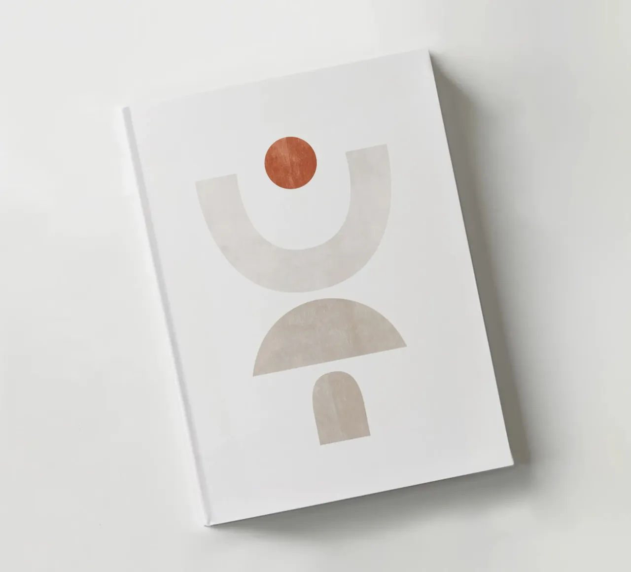 Minimalistische abstrakte geometrische Komposition - Komposition 1 Notizbuch von kookiepixel