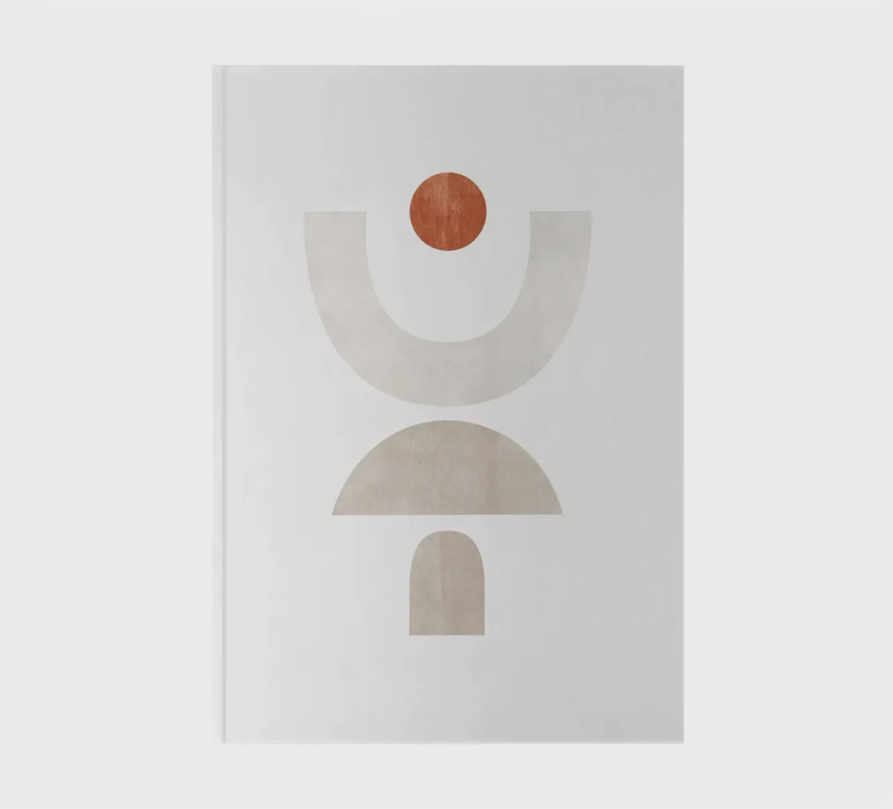 Minimalist Abstract Geometric Composition - Composition 1 notebook by kookiepixel