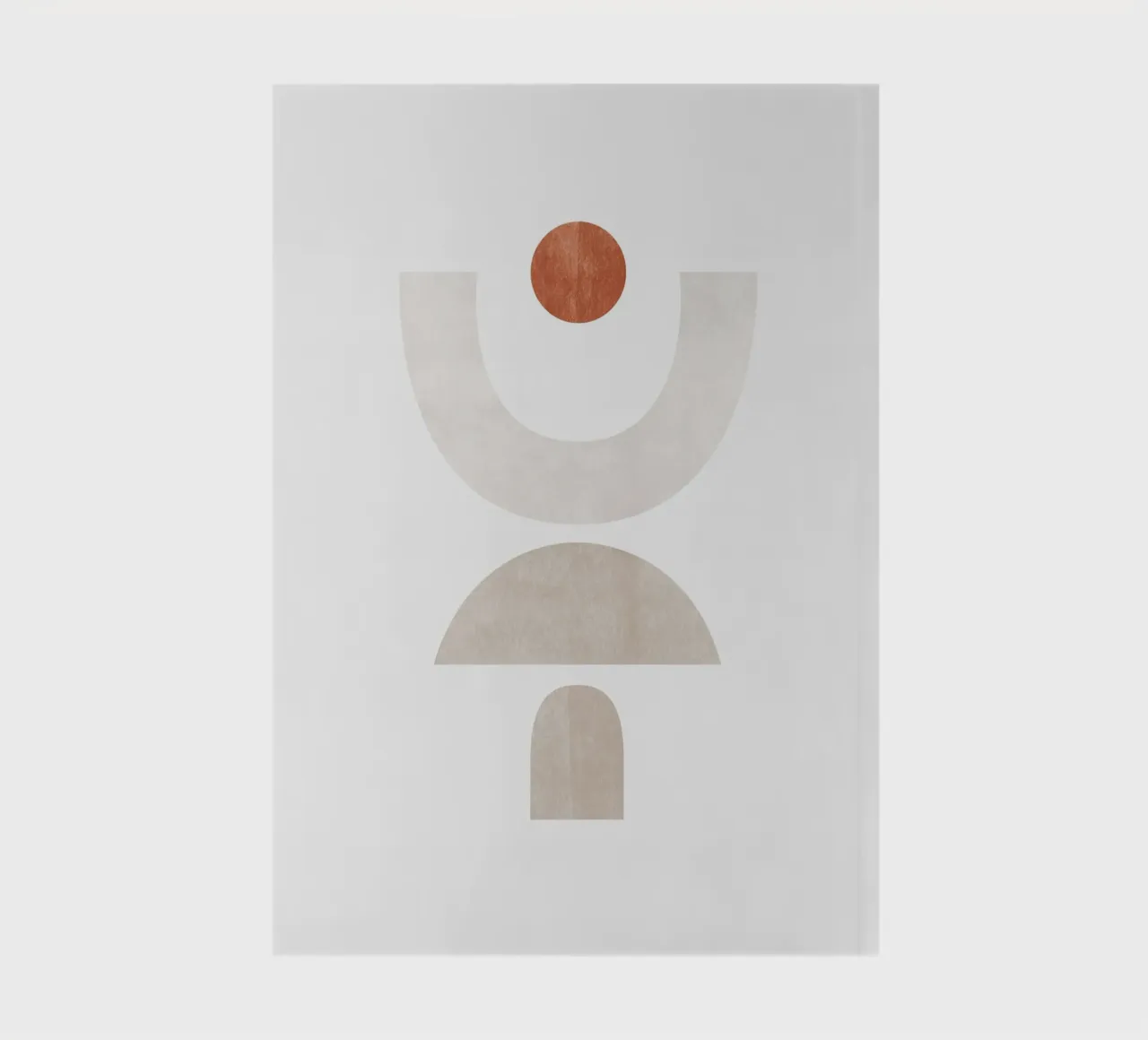 Minimalist Abstract Geometric Composition - Composition 1 notebook by kookiepixel