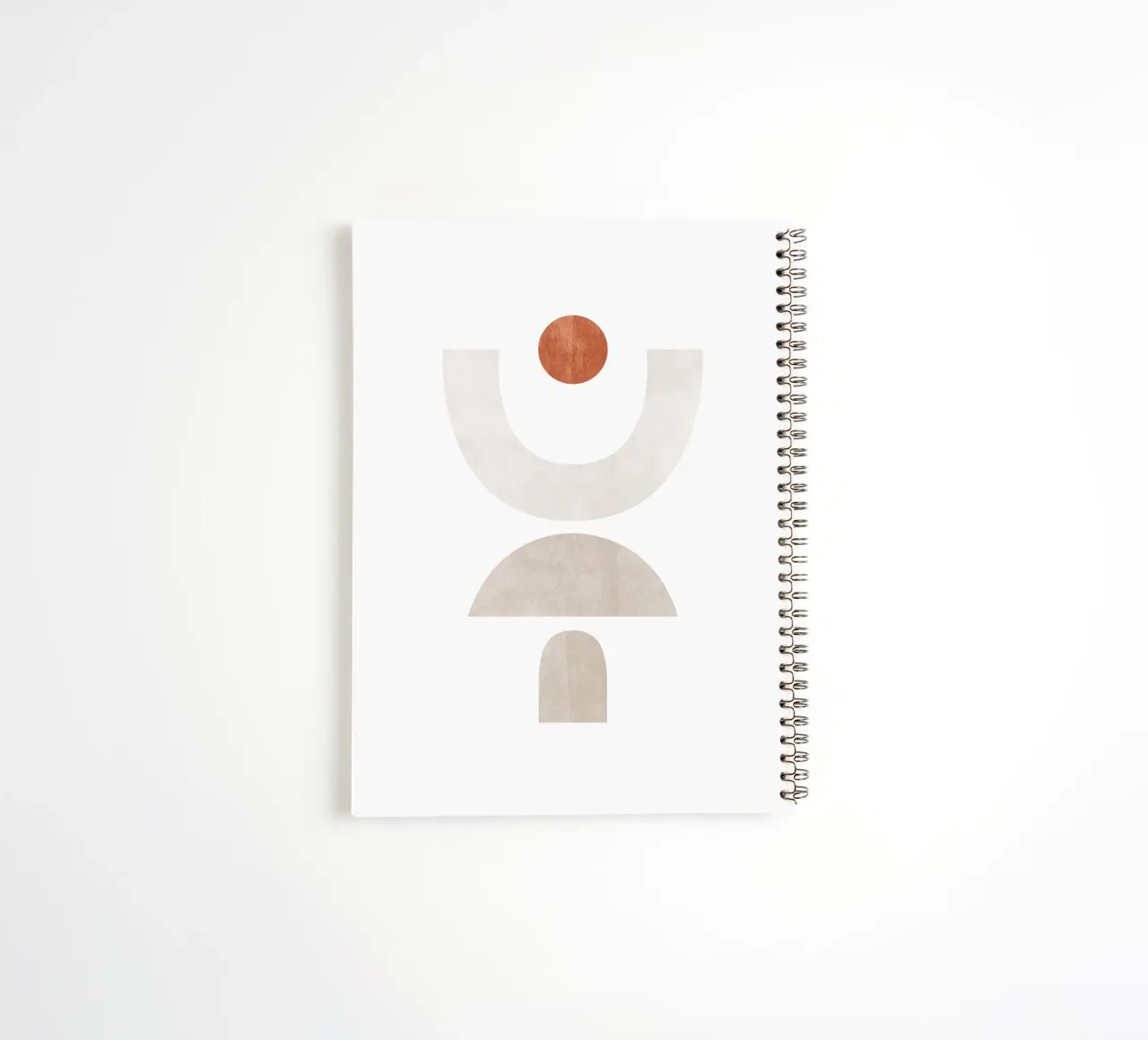 Minimalist Abstract Geometric Composition - Composition 1 spiral notebook by kookiepixel