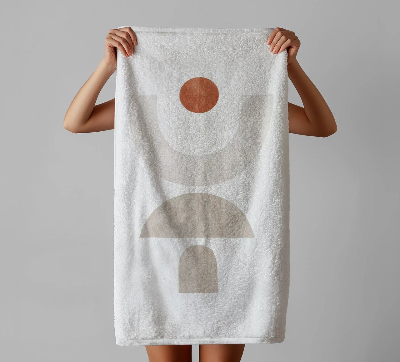 Composition géométrique abstraite minimaliste - Composition 1 serviette de bain de kookiepixel